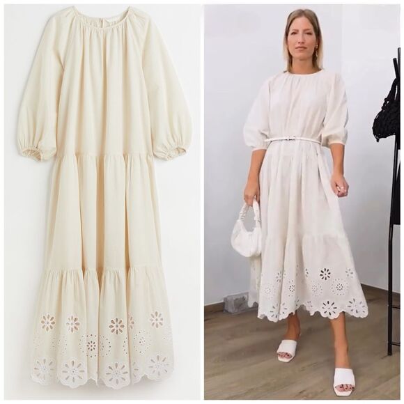H&M Dresses & Skirts - H&M Broderie Anglaise Dress Embroidered New
